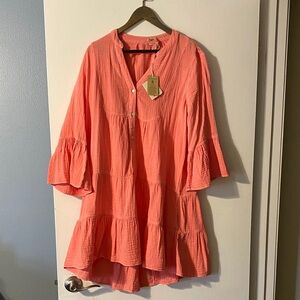 Faherty Coral Dream Cotton Dress